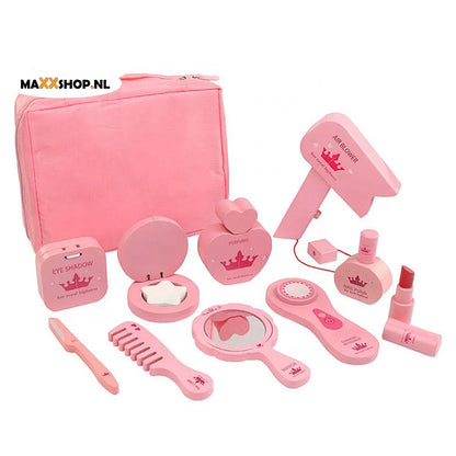 Speelgoed make-up koffertje - Houten make-up set - vanaf 2 jaar - Roze