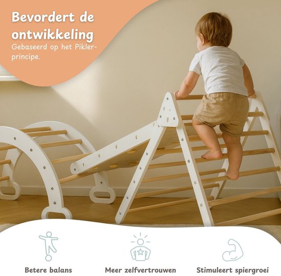 Pikler houten klimset - Maxx Kidz - 3-delig