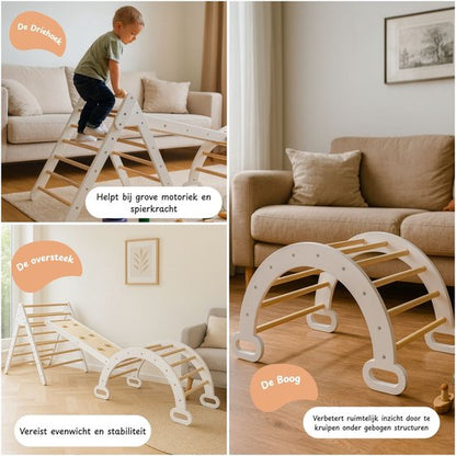 Pikler houten klimset - Maxx Kidz - 3-delig