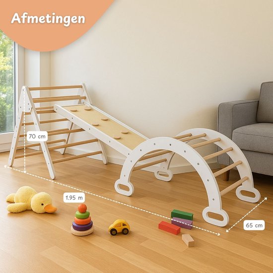 Pikler houten klimset - Maxx Kidz - 3-delig