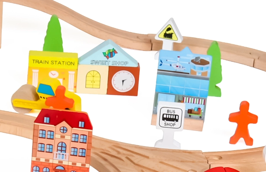 Maxx Kidz Houten Treinset 100 delig