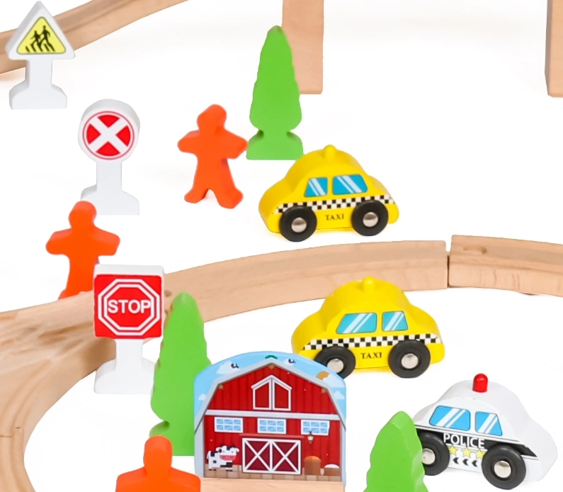 Maxx Kidz Houten Treinset 100 delig