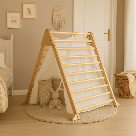 Maxx Kidz - Pikler klimdriehoek - Met tent