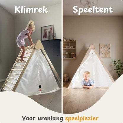 Maxx Kidz - Pikler klimdriehoek - Met tent