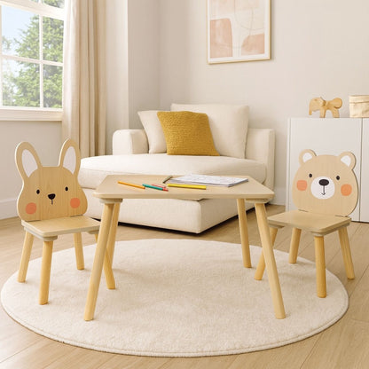 Maxx Kidz Kindertafel en 2 Stoeltjes - Speeltafel voor Kinderen