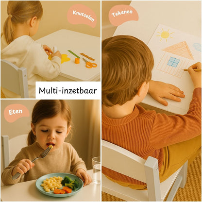 Maxx Kidz Kindertafel en 2 Stoeltjes - Speeltafel voor Kinderen