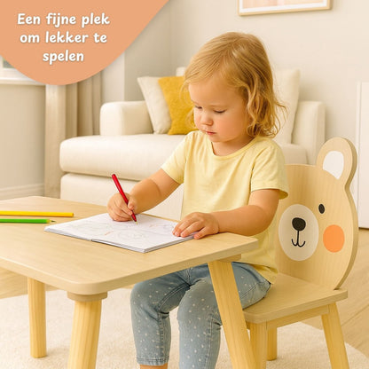 Maxx Kidz Kindertafel en 2 Stoeltjes - Speeltafel voor Kinderen