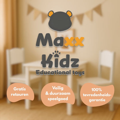 Maxx Kidz Kindertafel en 2 Stoeltjes - Speeltafel voor Kinderen