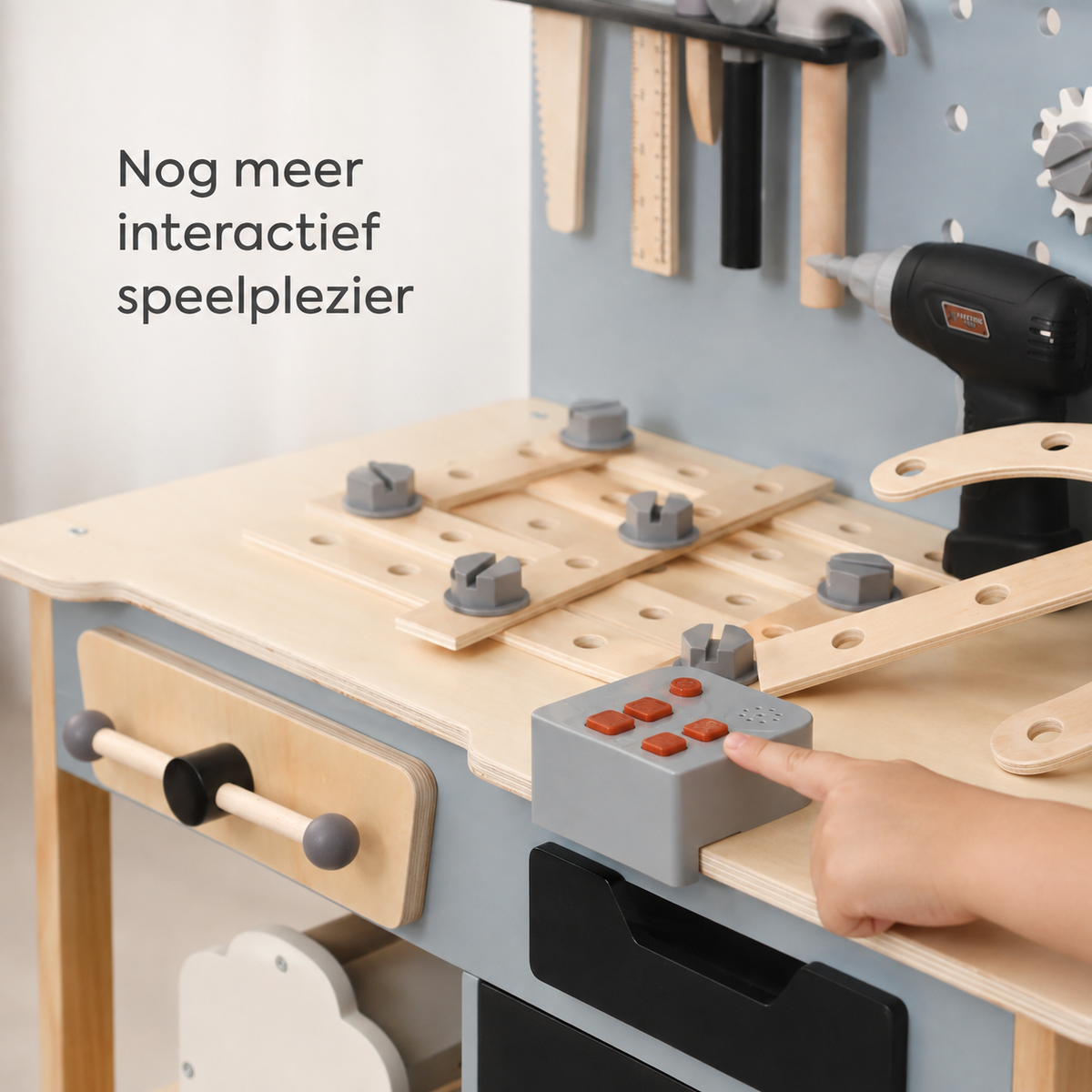 MaxxKidz Houten Kinderwerkbank met Gereedschap - Luxe Speelgoed Werkbank