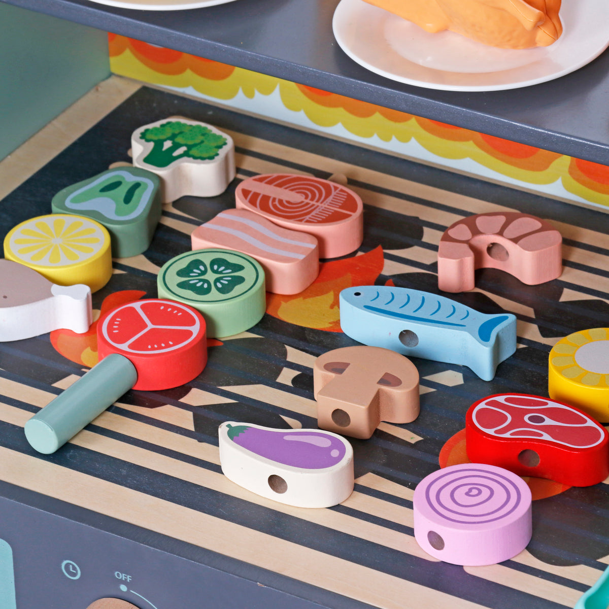 MaxxKidz Houten Speelgoedbarbecue – BBQ Met Accessoires