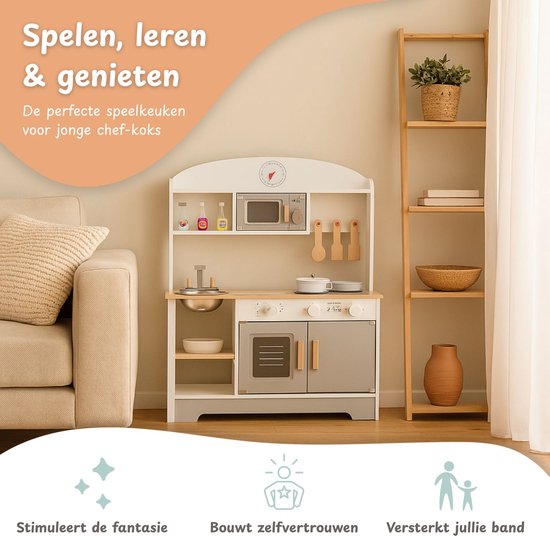 Houten speelkeuken - Wit