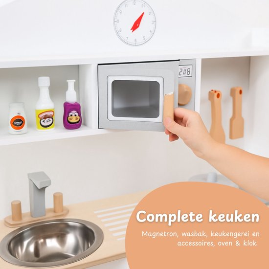 Houten speelkeuken - Wit