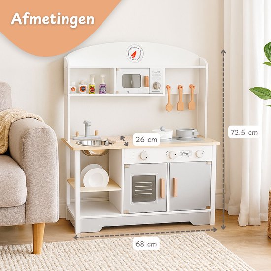 Houten speelkeuken - Wit