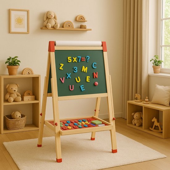 Maxx Kidz - Multifunctioneel houten schoolbord 100cm