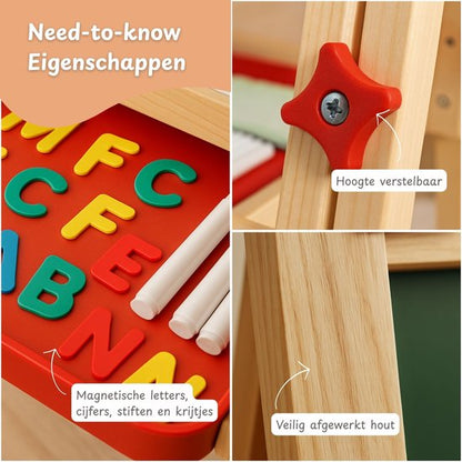 Maxx Kidz - Multifunctioneel houten schoolbord 100cm