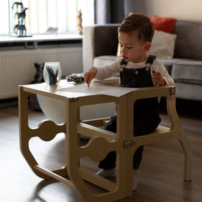 Maxx Kidz - Houten leertoren Montessori - houtkleur