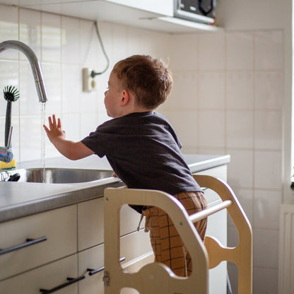 Maxx Kidz - Houten leertoren Montessori - houtkleur