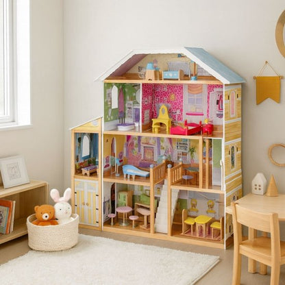 Houten poppenhuis groot