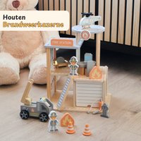 Maxx Kidz Houten Brandweerkazerne - Inclusief accessoires